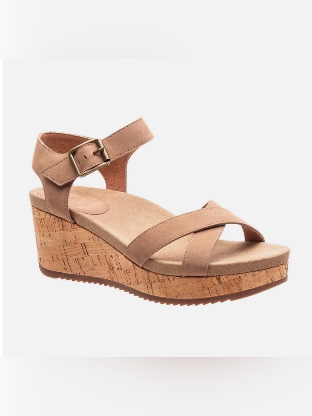 ABEO Nylah Metatarsal - Sandals in Tan Taupe Leather Cork Comfort Walking 8 N